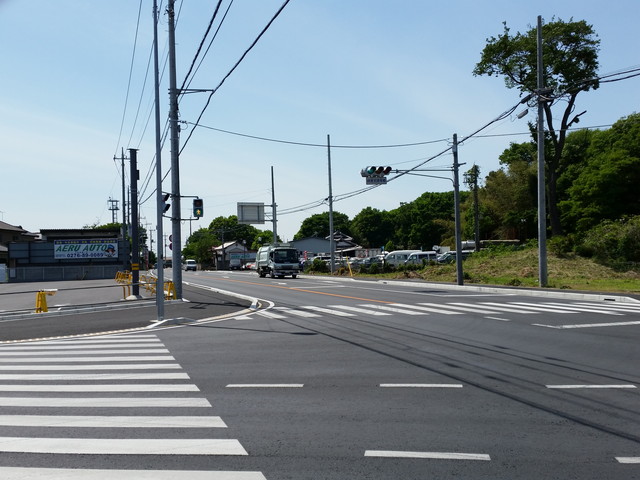 国道122号 大根村交差点、改良工事完成
